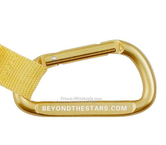 3-1/4"x1-1/2" Laser Engraved Mini Carabiner W/ Compass