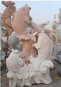 Carve Stone Carving Fountains-fish