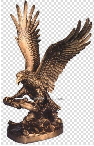 Bronzed Metal Patina Finished animal eagle