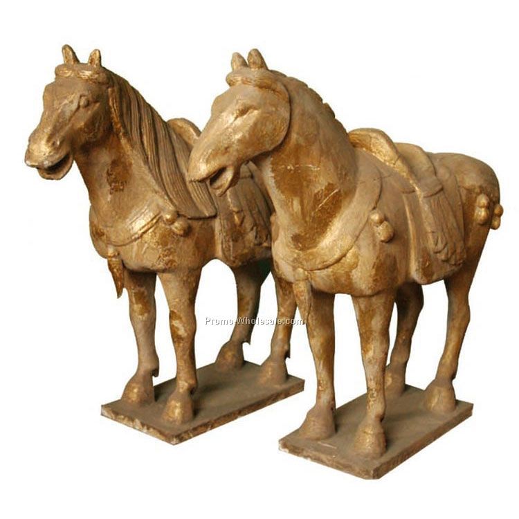 wood horse for  rustic