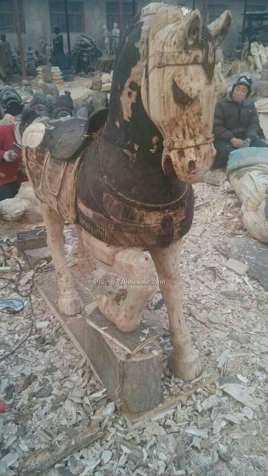 Aged wood horse