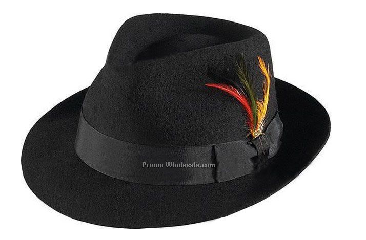 Black Wool Felt Blues Brothers Hats (S-xl)