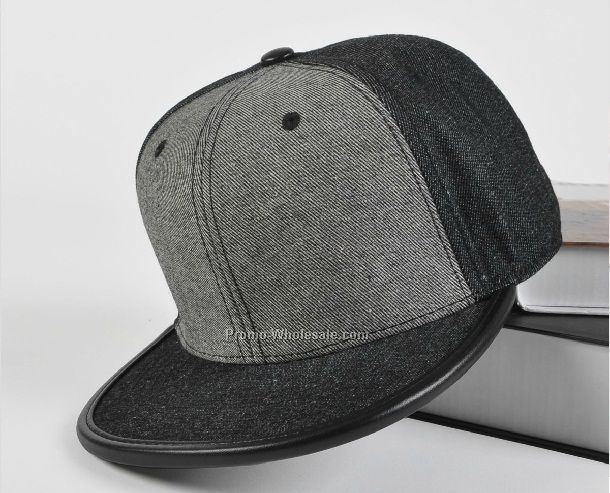 Woolen winter grey/black snapback