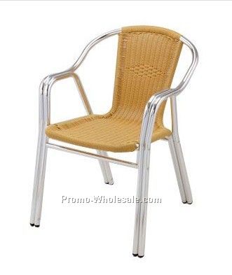 Rattan Chair with Aluminum frame, outdoor garden chair.