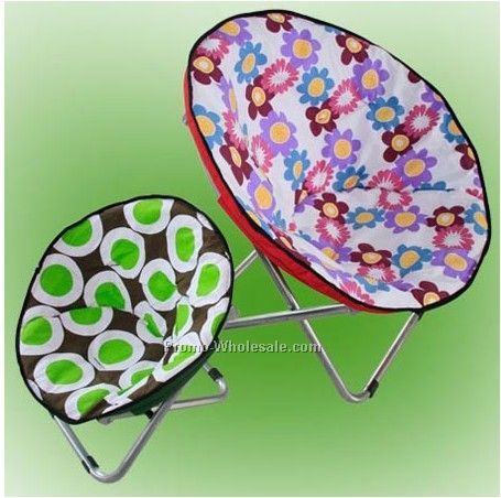 Foldable round moon chair, portable chair, folding chair