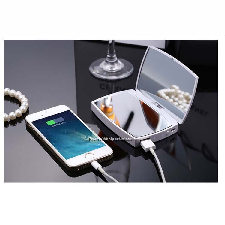 Power bank charger, multifunction makeup mirror power bank