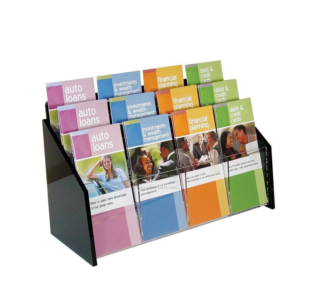 Deluxe 12-pocket Acrylic Brochure Holder - Countertop