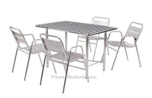 Aluminum table and chair set
