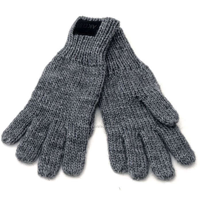 Grey men's classic warm glvoes