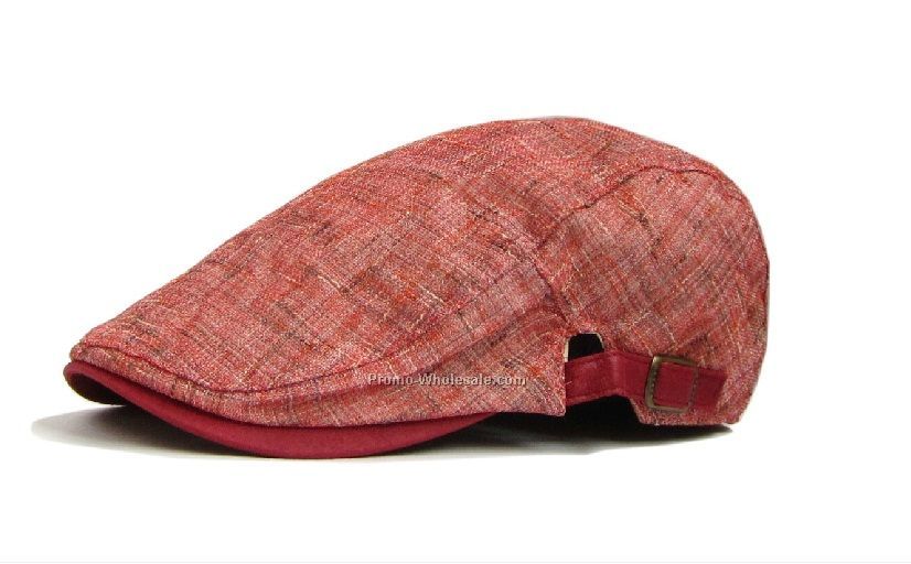 Red jute cotton beret