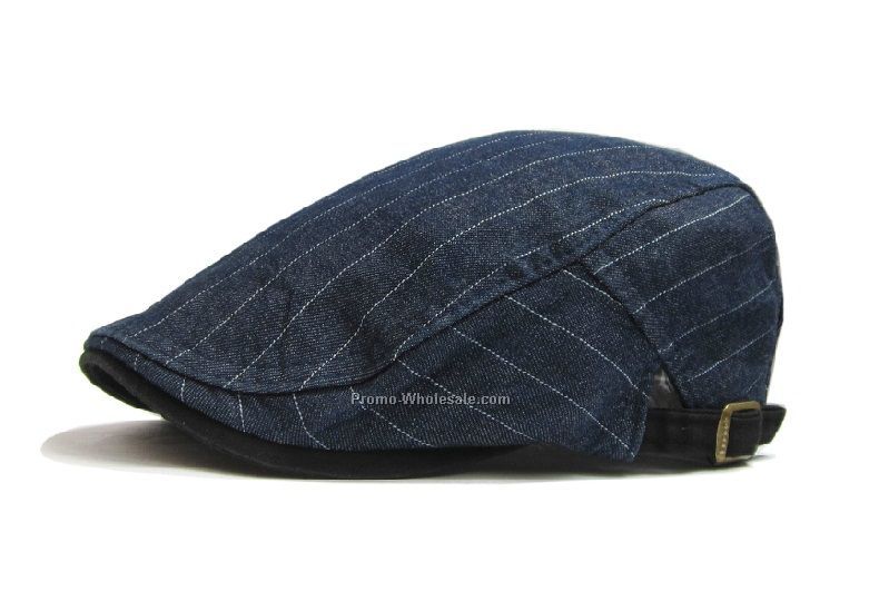 Blue denim beret