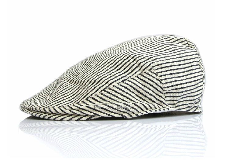 Black/white stripped beret