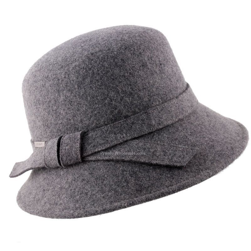 Scala Hats Cloche with GREY Band