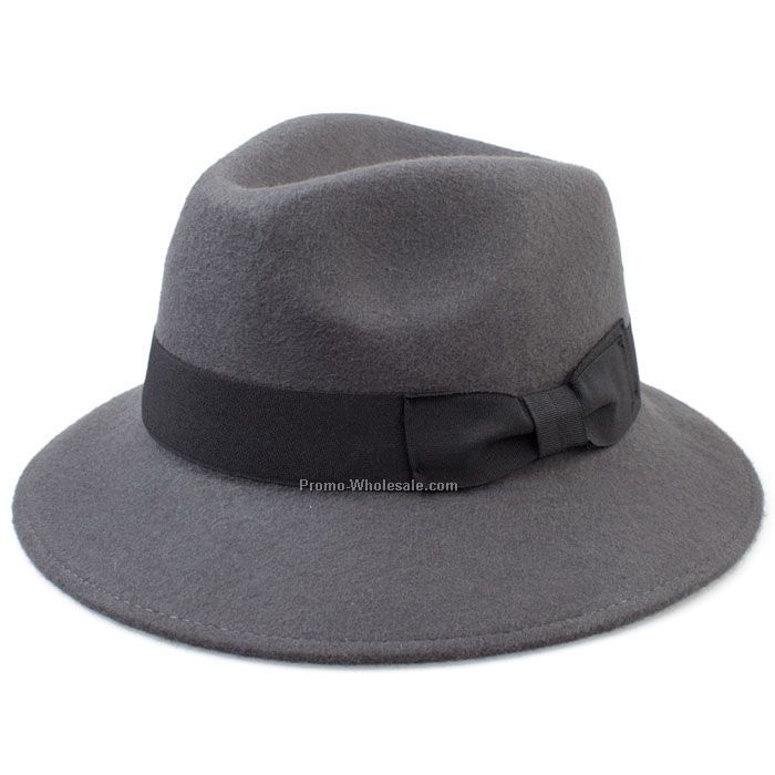 Man's grey ganster fedora