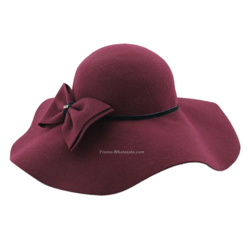 Burdendy brim hat with bow