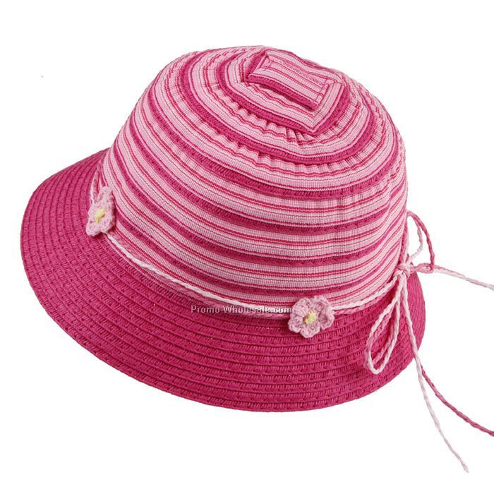 Polyester straw shape hat-girls