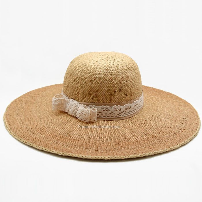 Lace band straw hat
