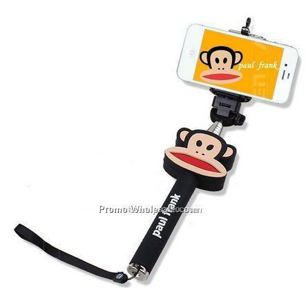 Fashion monopod, cartoon mobile phone wireless Monopod, cartoon Paul Frank style