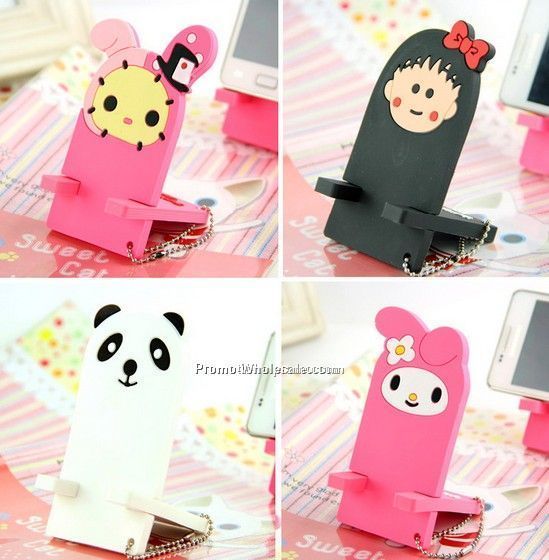 Cute cartoon phone holder, rubber phone bracket