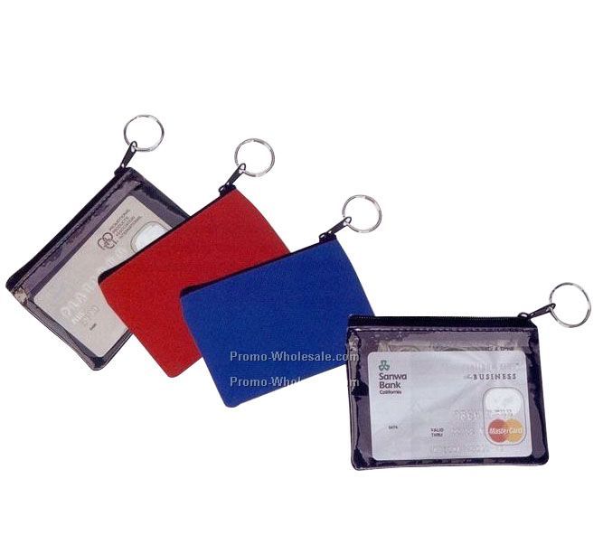 Id Holder W/ Coin Pouch/ Key Ring