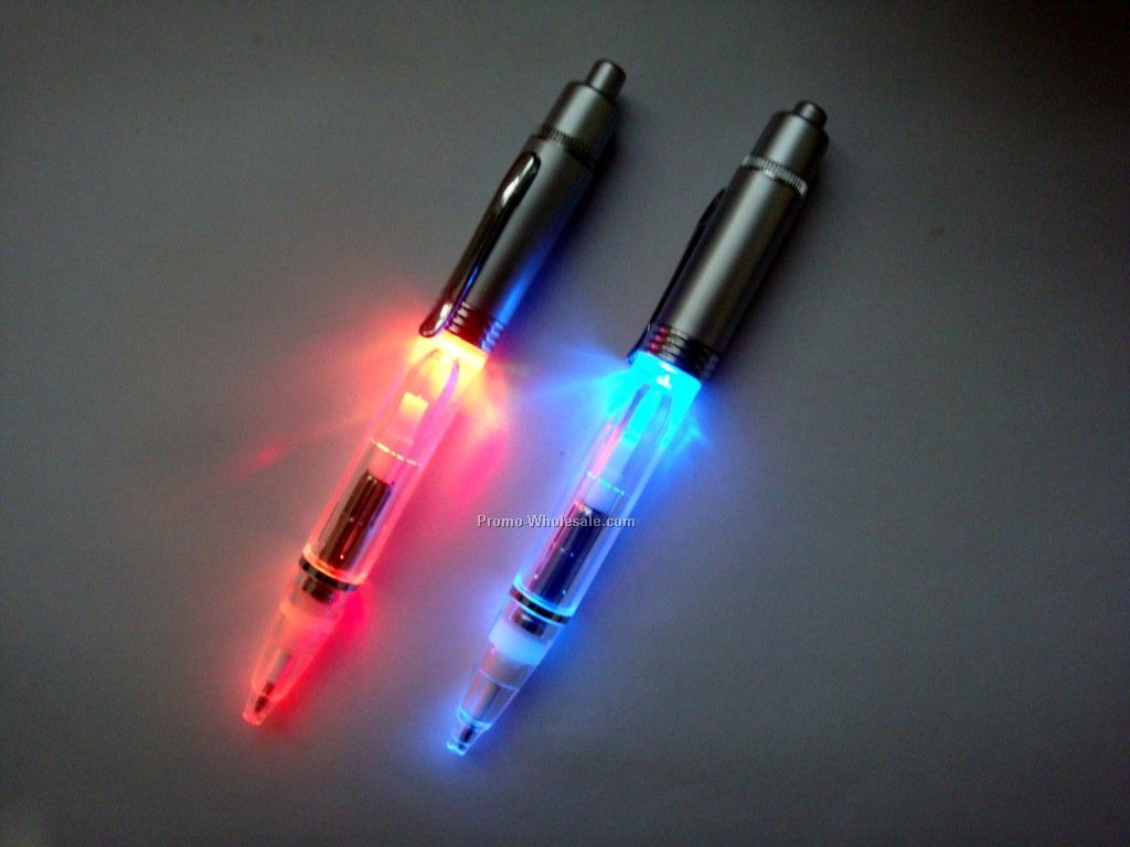 Lighthouse Ballpoint Plastic Pen & Light W/ Matching Lights