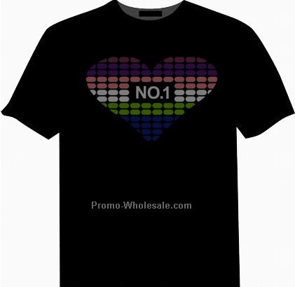 Led flashing light t-shirt