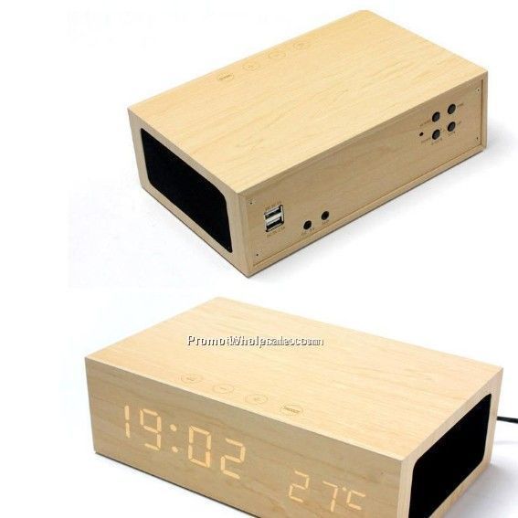 Wooden bluetooth speaker, clock bluetooth speaker