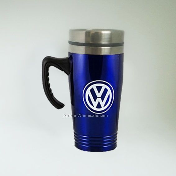 Stainless steel travel mug with middle rubber/silicon