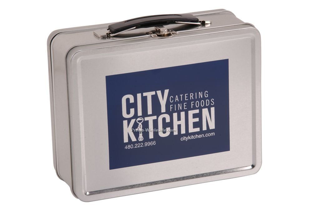 Stock Medium Retro Tin Lunch Box