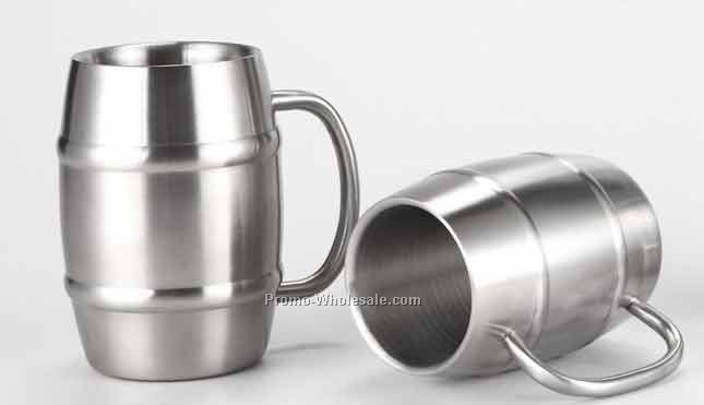 Stainless Steel Beer Barrel Mug