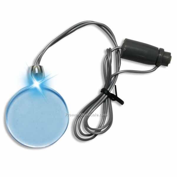 1-1/2" Blue LED Acrylic Necklace