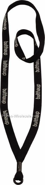 1/2" Knitted Organic Cotton Lanyard With Metal Crimp & Rubber O-ring
