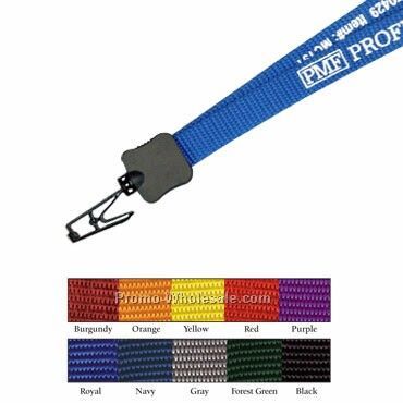 1/2" Upgrade - Custom Nylon Lanyard W/ Bulldog Clip