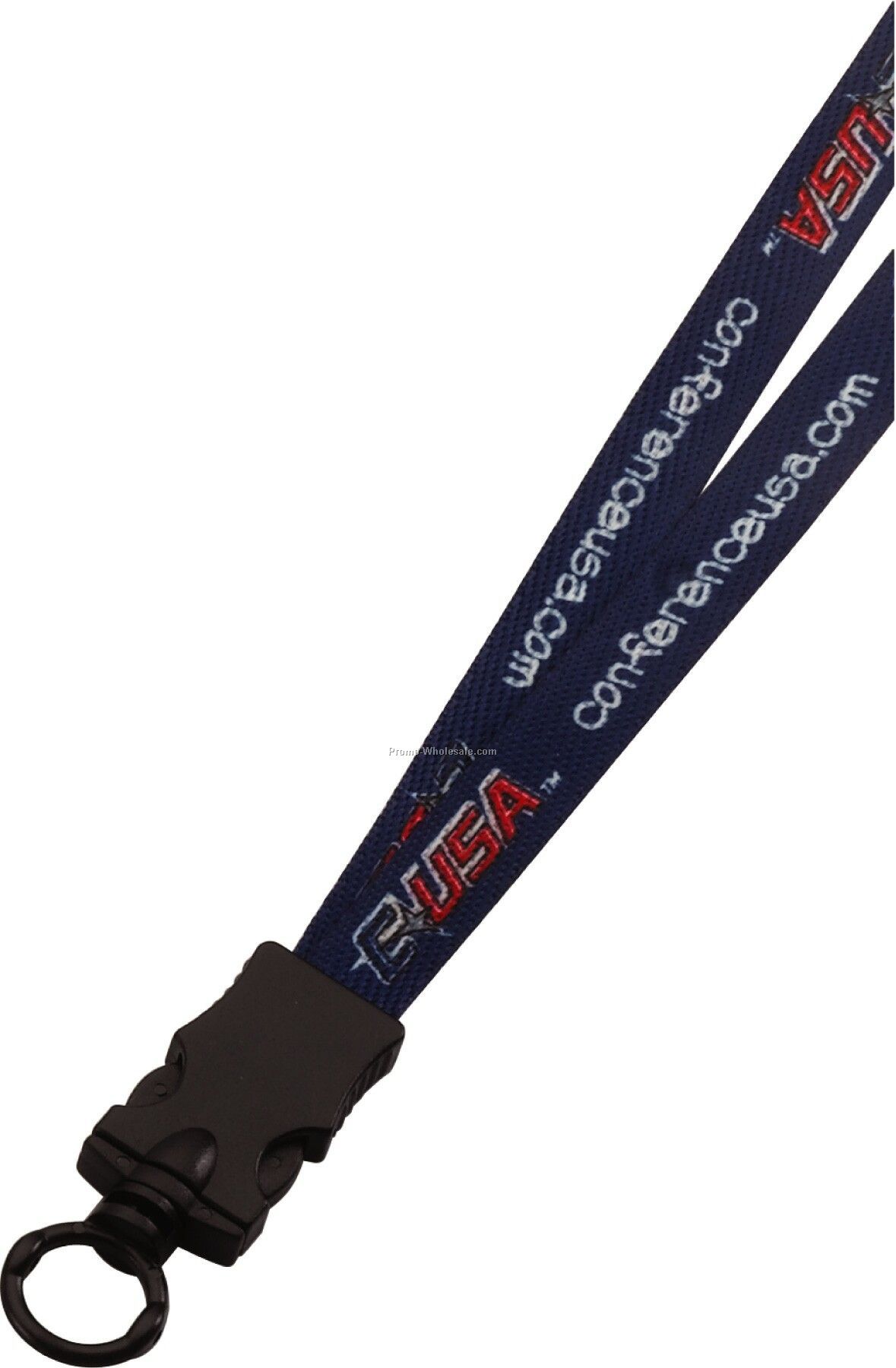 1/2" Waffle Weave Dye Sublimated Lanyard With Snap Buckle Release & O-ring