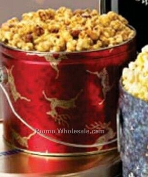 1 Gallon Designer Popcorn Tin W/ Buttered Popcorn