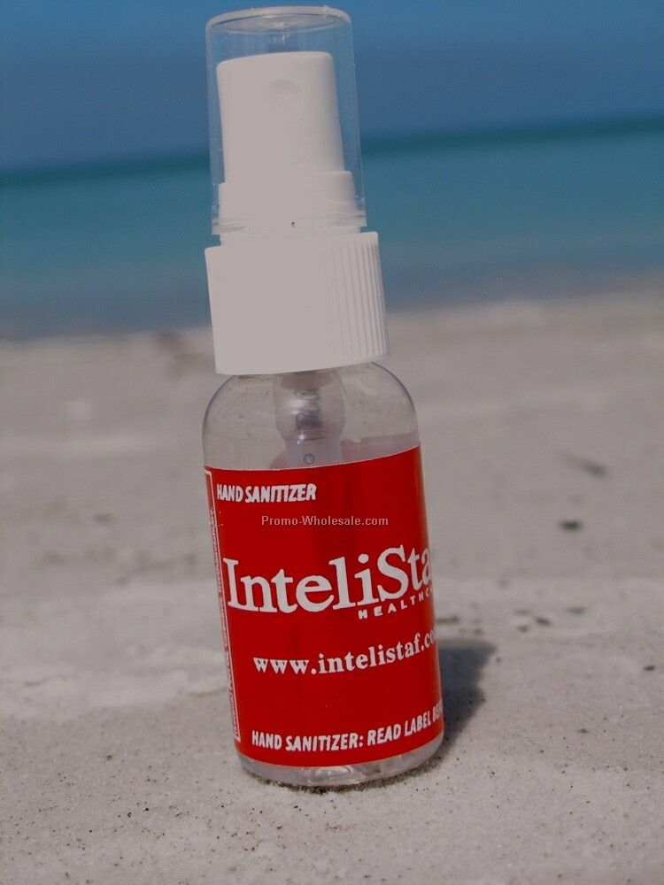 1 Oz. Anti-bacterial Hand Sanitizer Spray With House Label
