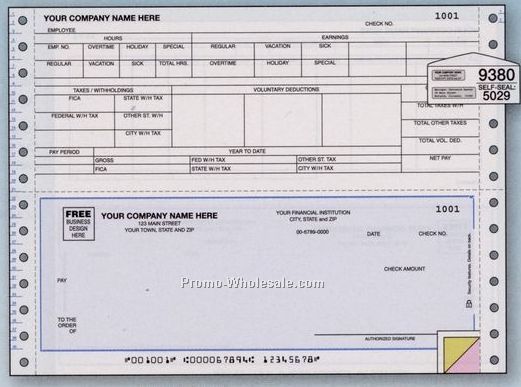 1 Part Continuous Payroll Check (Classic Accounting)