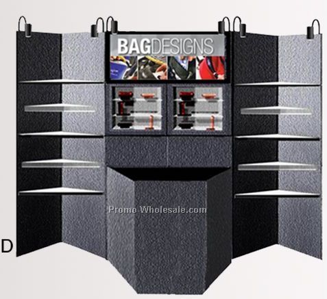 10-ft. Booth Display (Double Lt Box/ 10 Triangle/ 2 Adjustable/ Pedestal)