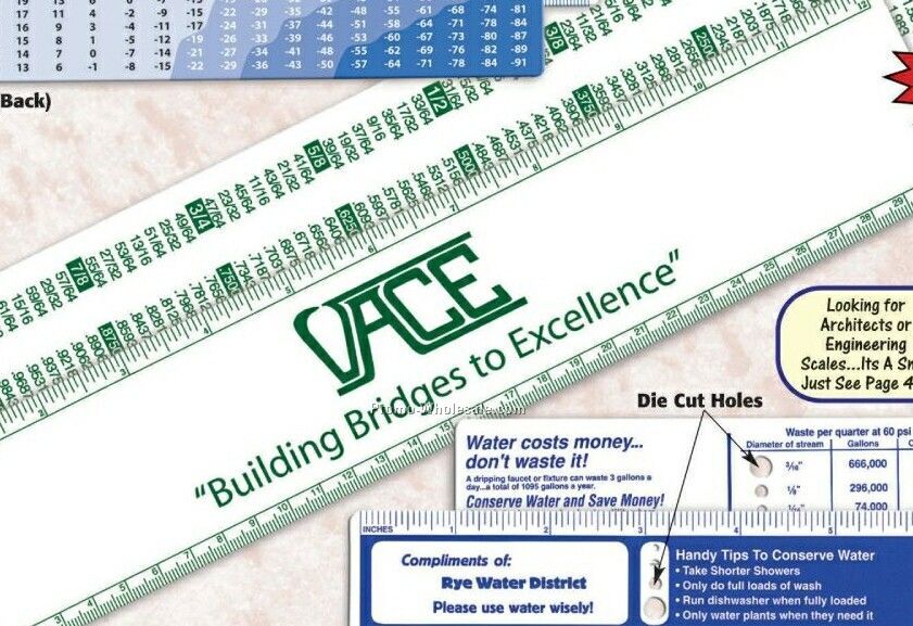 12" Ruler With Decimal Equivalents