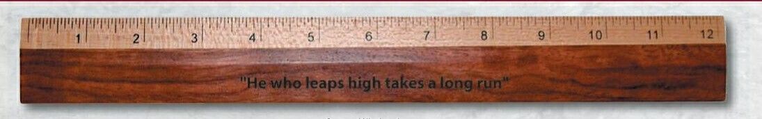 12-1/4"x1-1/2"x1/4" Rosewood Ruler