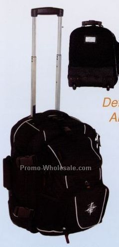 14"x19"x13" Deluxe Rolling Detachable Twin Backpack (Screened)