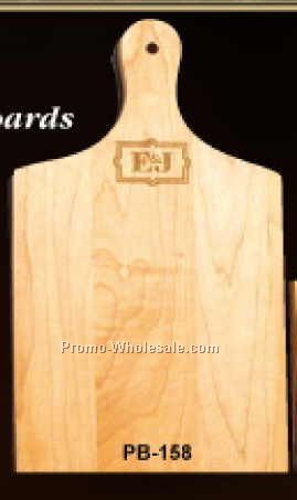 15"x8"x3/4" Paddle Shaped Cutting Board - Hand Cut Wood (Laser Engraved)