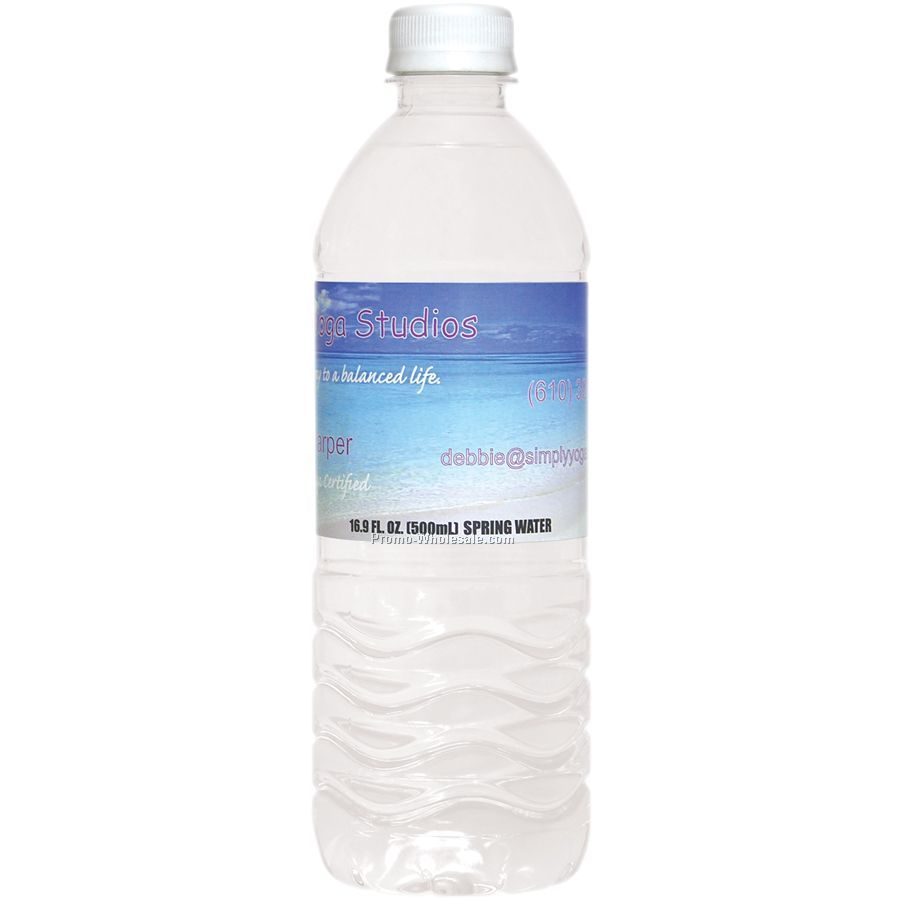 16.9 Oz. Custom Label Bottled Water - Ice Bucket Label