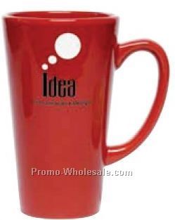 16 Oz. White Vitrified Funnel Mug