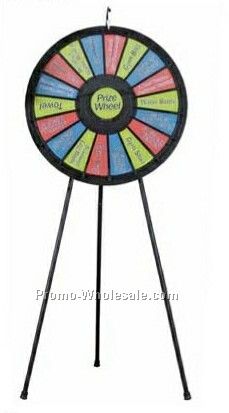 18-slot Black Floor Stand Prize Wheel (31")
