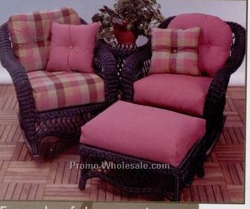 2" Ottoman Wholesale Banded Cushions W/ Zipper