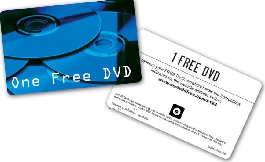 2 Free DVD Movie Gift Card