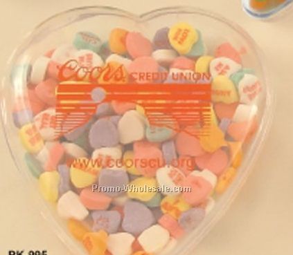 2 Piece Plastic Heart Container (Empty) 5-7/8"x5-1/4"x1-5/8"