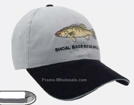 2 Tone Lightweight Brushed Cotton Twill Sandwich Cap (Blank)