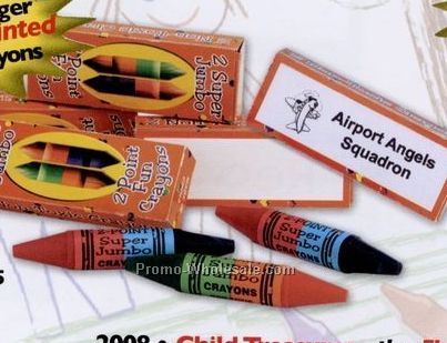 2-pointed Jumbo Crayons (Blank)